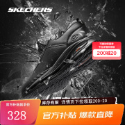 斯凯奇（Skechers）新款男士皮鞋舒适轻便缓震耐磨通勤休闲鞋简约百搭潮流运动鞋 BLK黑色 42.5