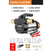 渝乐正反转电动抽油泵柴油12V24V220V直流加油泵手动加油机吸油机 【580W】旗舰款-12v正反转