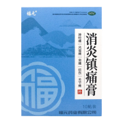 福元消炎镇痛膏 6.5cm*10cm*10贴消炎镇痛。用于神经痛，风湿痛，肩痛，扭伤，关节痛肌肉疼痛 消炎镇痛膏1盒