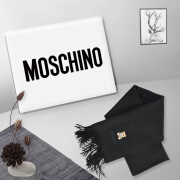 莫斯奇诺（MOSCHINO）【官方直营】 纯色围巾 男女同款保暖围巾 50124 016 小熊款黑色