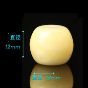 万宝资蜜蜡配珠鼓珠隔珠散珠珠子金刚配饰单珠星月菩提文玩手串配件大全 白妖花鼓珠14mm【直径】*12mm【对孔】/单颗