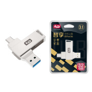 LD和诺Type-C手机u盘32g电脑两用一体usb3.1双接口外置移动存储盘 银色 32GB