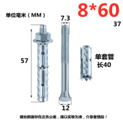 CHBBU穿山刺膨胀螺丝空心砖泡沫砖轻质砖多孔鱼鳞拉爆螺栓内爆十字沉头 外8*60(40只)