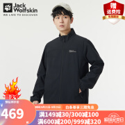 Jack Wolfskin狼爪软壳夹克男春季新品日常户外休闲运动服防风立领外套5324171 171-6000/黑色/建议拍大一码 L 180/100A