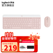 罗技（logitech）MK470无线键鼠套装薄膜键盘12个快捷按键10米覆盖办公设计师无限键盘鼠标套装台式笔记本电脑 【MK470】 粉色