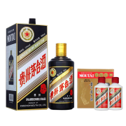 茅台（MOUTAI）贵州茅台酒 53度茅台生肖纪念年份酒 送礼收藏 酱香型白酒 500ml 53度 500mL 1瓶 猪年+飞天50ml*2