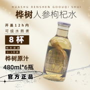 忠芝桦树人参枸杞水6瓶白桦树汁加班熬夜水凉茶配料干净 480ml*6瓶*1箱