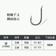 富源百川绑好子线双钩成品鱼钩鲢鳙大物专用千又钓鱼钩仕挂勾 3号千又2.0子线10付、2.5子线10付共20付 其他