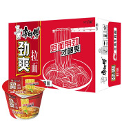 康师傅方便面 泡面桶面劲爽红烧牛肉面 休闲零食品桶装面整箱装速食品 劲爽红烧牛肉面*12桶【整箱装】