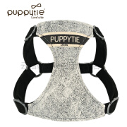 puppytie狗狗牵引绳背心式遛狗绳狗绳子调节小型犬胸背带泰迪可爱宠物用品 墨染-胸背(不含牵引绳) XXS码-建议1-6斤