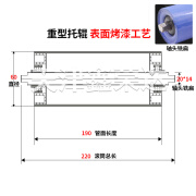 重型托辊输送带承重辊轴辊筒流水线滚轮烤漆防尘防水无动力滚筒 60190