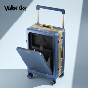 Walker Shop拉杆箱前置开口便携可充电【干湿分离】多功能登机箱旅游行李箱 丹泉石蓝 28英寸