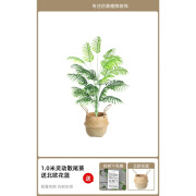 仿真绿植假植物高端轻奢大型室内盆栽装饰摆件散尾葵仿真花摆设 100cm灵动款散尾葵+北欧花篮 赠品【在树下吊牌+椰棕丝】