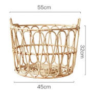 无季棉品 收纳筐网红脏衣篮藤编脏衣服编织篮子热气球筐日式ins民 大号55*32CM