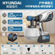 HYUNDAI韩国现代电动喷漆枪小型家用充电式油漆220v真石乳胶漆专用一体机