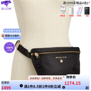 迈克·科尔斯迈克·科尔斯（MICHAEL KORS） 腰包气质斜挎撞色花纹设计百搭 Black/Gold ONE SIZE