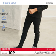 Aimer kids爱慕儿童打底衣柔棉随型中性小高领打底衣AK373G211 轻暖长裤-黑 110cm （30-42斤）