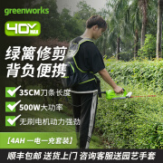 格力博格力博greenworks电动绿篱机园林绿化充电式无刷修剪机锂电池40V 4AH一电一充套装/续航约4小时