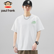 大嘴猴（paul frank）美式潮牌短袖t恤男女同款夏季宽松百搭情侣上衣男 白色 S