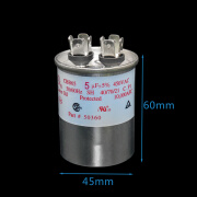 CBB65空调压缩机启动电容器6/10/16/20/30/40/50/60/70/80UF 450V 5UF