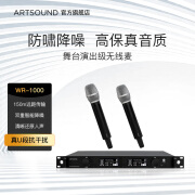 ARTSOUND无线话筒 一拖二 U段 无线麦克风专业K歌麦克风家庭KTV演唱会议主持专业话筒 配手持话筒（ART-W1008S）