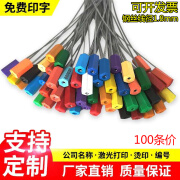 100条 一次性钢丝封条30cm物流锁签扎带防盗封铅锁扣油罐车封签钢丝铅封 S