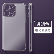 SKYQI适用苹果15磨砂玻璃手机壳iphone14手机全包透明保护套13pro 透明色-【磨砂款】 iPhone14Plus