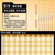 船长漂船长浮漂芦魂系列K/B01-22芦苇漂高灵敏醒目抗走水黑坑鲤鲫罗非漂 B19/K19 6号一支