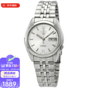 精工（Seiko）Seiko5男士机械表37mm白色表盘三指针不锈钢日期显示SNK385 pic Seiko