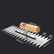 装修工具抹灰瓦工新型全套大全贴地砖瓷砖找平铺抹泥刀带 左边方齿一把
