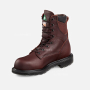 红翼（Red Wing）男士缓冲舒适耐用防护重型靴SUPERSOLE 2.0绝缘防水CSA安全脚趾靴 2412红棕色 标准39/US7