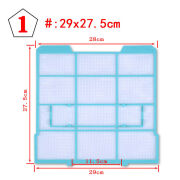 适用美的空调过滤网白色尘网室内机黑色1匹1.5匹挂机隔尘网滤清 1号：29*27.5（一片）