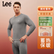 Lee【腈纶蓄热】24年秋冬新品保暖内衣男套装抗菌圆领秋衣裤男打底衫