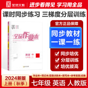 全品作业本七年级上册下册英语人教版RJ 年级同步练习册 初一基础巩固训练 2024新版 七年级上册 人教版