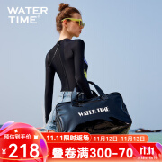 WATERTIME游泳包干湿分离独立鞋仓大容量男女健身运动包收纳袋背包游泳装备 巴黎夜色 48*16.5*28.5CM