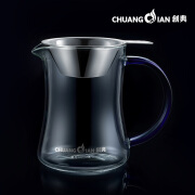 创典（Chang Dian）  玻璃公杯大号公道杯加厚公平杯带304不锈钢茶漏分茶器茶海