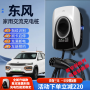 新能源电动汽车家用充电桩器通用7KW32A挂壁式立柱国标交流电电桩 东风纳米box风光mini风神E70 （3米指示灯版）7kw/可车端预约