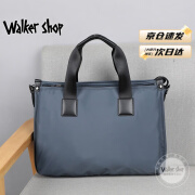 Walker Shop【品牌精选】品牌商务公文包电脑包男手提斜挎包男背包男 灰蓝【升级款/顺丰速发】 【礼盒装】 14英寸