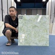 甜苗苗广东暖色玉石瓷砖800x通体大理石地砖绿翡翠玉防滑耐磨地板砖 832 (不包邮) 800*800