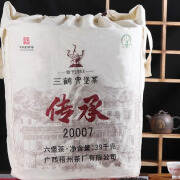 三鹤牌茶叶六堡茶 传承20007 大箩分装41kg2020年陈化槟榔香广西梧州 【品鉴装】16g*1