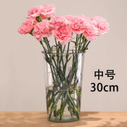 冶芷 30cm圆形醒花桶透明亚克力花店专用深水培养鲜花器干花瓶插花筒