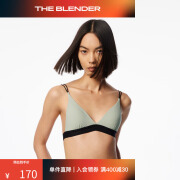 The Blender 撞色美背性感无钢圈内衣夏季女胸罩法式三角杯套装 雾绿 M