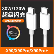 vivo适用VIVOX90原装数据线120W闪充VIVOX90pro快充X90双typec口 双C口2米数据线