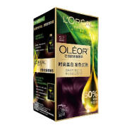 欧莱雅(LOREAL)臻萃精油染发剂植物自己染遮白发染发霜白发染发色 5.17清霜冷棕