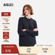 AIGLE艾高抓绒衣秋季POLARTEC保暖耐磨休闲时尚半拉链上衣女 海军蓝 BI271 40 (170/92A)