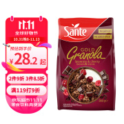 三特 sante 波兰进口 樱桃巧克力燕麦片300g/袋 早代餐干吃即食营养