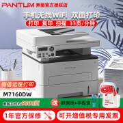 奔图（PANTUM） 奔图M7160dw M6760DW黑白激光多功能一体机自动双面打印复印扫描办公家用无线WiFi远程打印输稿器 7160DW套餐二（狂打1.3万页）