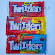 多滋乐美国美剧低零食糖扭扭糖扭曲糖果TWIZZLERS TWISTS CANDY S STRAWBERRY10草莓味扭扭糖