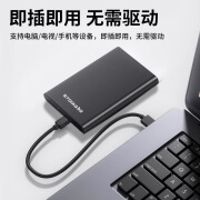 BG移动硬盘500g高速1t手机电脑ps5游戏320gb足容量直销 80GB 爵士黑USB2.0