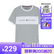 TOMMY HILFIGER 汤米·希尔费格 男士百搭潮流T恤  1170004灰色 LG